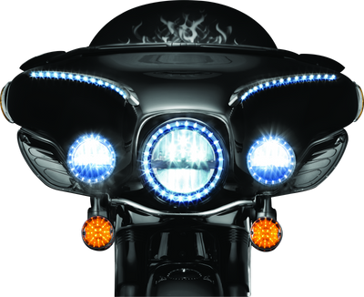 Kuryakyn LED Front Turn Signal Conversion Insert with Amber Lens for Harley Davidson 2008-2009 Models