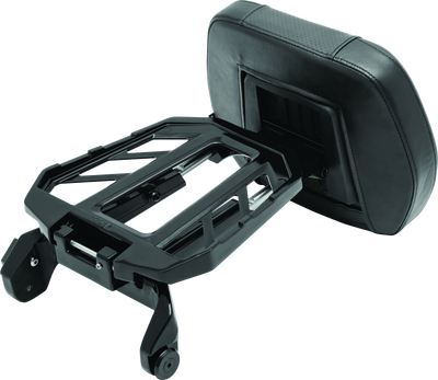 Kuryakyn Neo Driver & Passenger Backrest with Luggage Rack – Black, Part No. 5747