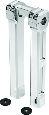 Kuryakyn 12 Inch Billet Handlebar Risers Chrome - Enhance Comfort and Style for Harley Motorcycles