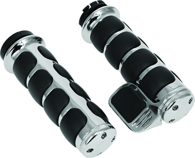 Kuryakyn ISO Grip with Throttle Boss Dual Cable Chrome – Custom Powersports Handlebar Grip