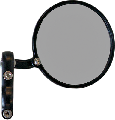 CRG Hindsight/Bar End Round Side View Mirror - Right - Black - HS-100-R