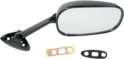 EMGO Side View Mirror - Black/Carbon Fiber Finish - Right - Suzuki 20-69783