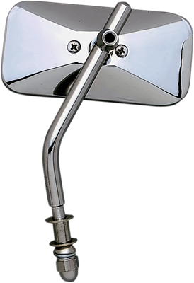 EMGO Side View Mirror - Classic Rectangle Design with Standard Stem for Metric Motorcycles Part #20-34820
