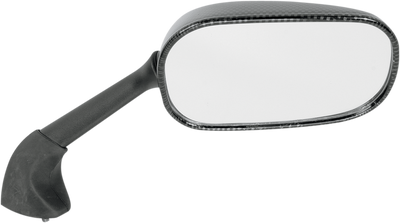 EMGO Side View Mirror for Yamaha 20-80543 with Black Carbon Fiber Finish