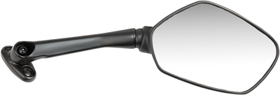 EMGO Side View Mirror - Polygon Design, Black Finish - Right, Part 20-61721