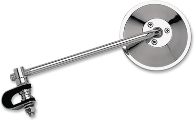 EMGO Round Side View Mirror with 8-Inch Stem – Chrome Finish – Part Number 20-06808