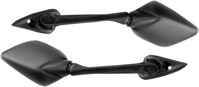 EMGO Side View Mirror - Polygon Design - Black - Right, Part No. 20-80831