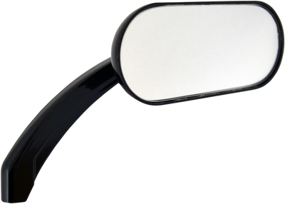 DRAG SPECIALTIES 0640-0786 Oval Side View Mirror - Gloss Black Finish