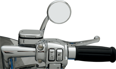 TODD'S CYCLE Shooter Side View Mirror - Round Chrome - Right Side - Part Number SMR-1