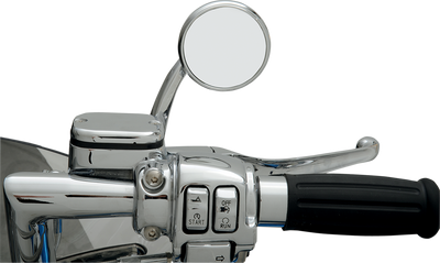 TODD'S CYCLE Shooter Side View Mirror - Round Chrome - Right Side - Part Number SMR-1