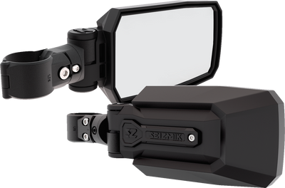 SEIZMIK Trailrider Side View Rectangle Mirrors - Black, 1.75-inch ROPS - Pair Part 56-90093KIT