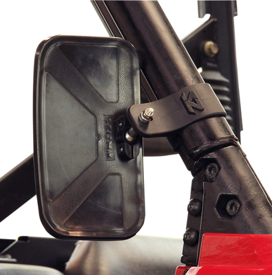 SEIZMIK Basic Side View Mirror for Polaris Pro Fit / Can-Am Profiled ROPS - Rectangle, Black (Part Number 56-18084)