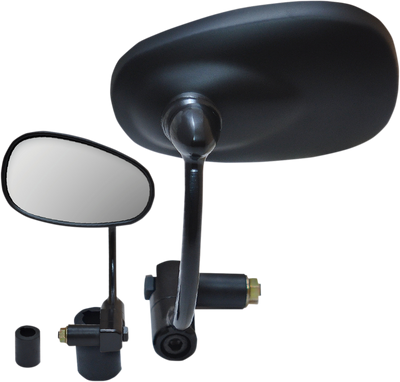 PARTS UNLIMITED Oval Black Bar End Mirror for 7/8" and 1" Handlebars - Model 17013