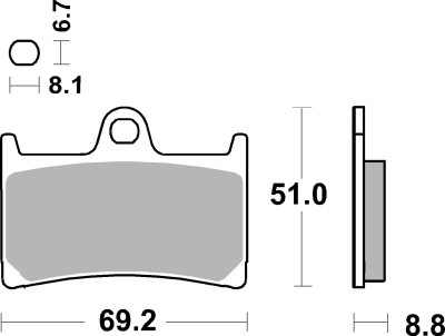 Brembo OE Powersports SR Sintered Brake Pads for KTM RC 250c/390cc (Part No. 07YA23SR)