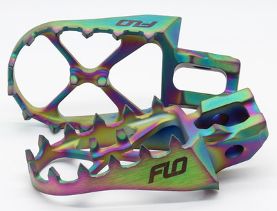 FLO Motorsports Premium SX Series titanium foot pegs jet fuel oil slick KTM Husqvarna GasGas part TI-795-2JET Mad Lads Moto