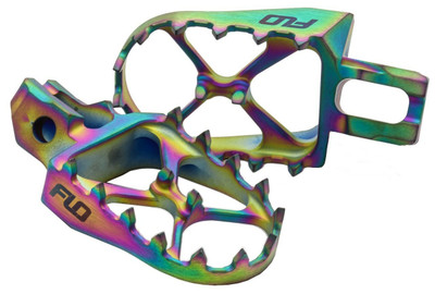 FLO Motorsports Premium SX Series titanium foot pegs jet fuel oil slick KTM Husqvarna GasGas part TI-795-2JET Mad Lads Moto