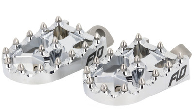 FLO MOTORSPORTS Moto Style Footpeg Set Chrome 2" x 3.125" Part FPEG-800CR