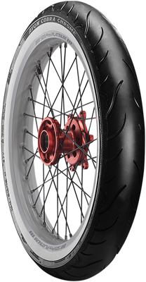 AVON Cobra Chrome AV92 Rear Motorcycle Tire - MT90B16 with Wide Whitewall - 640577