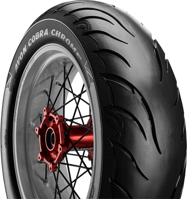 AVON Cobra Chrome AV92 Rear Motorcycle Tire - 140/90B16 - 77H, Enhanced Traction and Stability