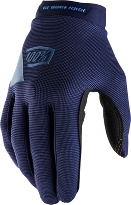 100 Percent Ridecamp Women's Gloves Navy/Slate XL – Durable Cycling Gloves with Enhanced Grip and Tech-Thread Connectivity