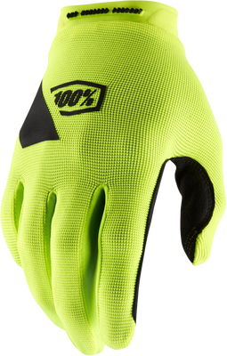 100-Percent Ridecamp Gloves Fluo Yellow 2X - Durable Performance Cycling Gloves