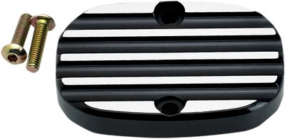 JOKER MACHINE Master Cylinder Cover - Finned Black - FL 08-008B
