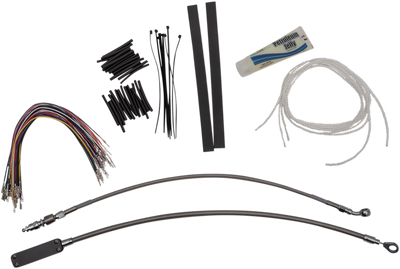 FAT BAGGERS INC. 1-1/4-Inch EZ Install Round Top Handlebar Kit - 14 Inches - Chrome, Part Number 909414