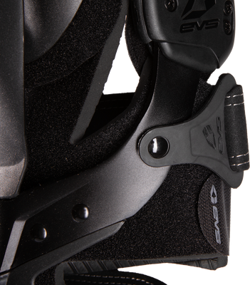 EVS Axis Sport Knee Brace Pair Black/Grey Large - Lightweight Support with Reinforced Cuffs