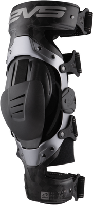 EVS Axis Pro Knee Brace Pair XL with Carbon Fiber and Aluminum Frame - Black/Grey