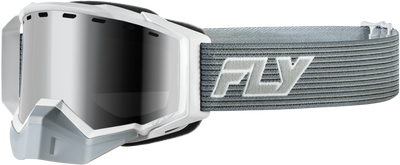 Fly Racing Zone Elite Snow Goggle Grey/White with Black Mirror Plrzd Smoke Lens - Part 37-4111