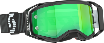 SCOTT Prospect 2.0 Goggle Black/White Green Chrome Works – Premium Motocross Eye Protection with Quick Lens Release