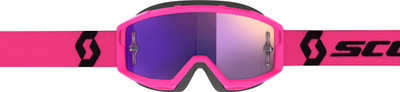 SCOTT Primal Goggle Pink/Black Purple Chrome Works - Medium Fit with Anti-Fog and Tear-Off Compatibility