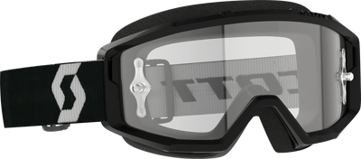 SCOTT Primal Goggle Black/White Clear Works with Anti-Fog Lens and Silicone Strap