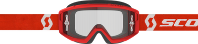 SCOTT Primal Goggle Red/White Clear Works with Anti-Fog Lens and Silicone Strap