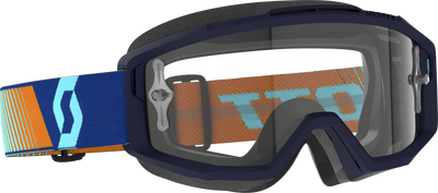 Scott Split OTG Goggle Royal Blue Orange Clear Works - Prescription Glasses Compatible with Air Management Venting