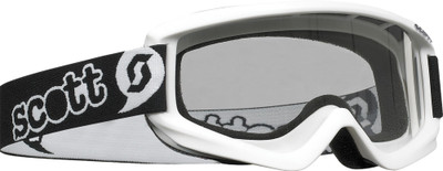 SCOTT Youth Agent Goggle White with Anti-Fog Lexan Lens and Silicone Strap