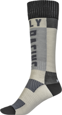 Fly Racing MX Socks Thick Grey/Black Small/Medium - Part Number 350-0552S
