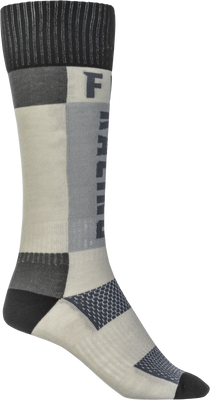 Fly Racing MX Socks Thick Grey/Black Large/X-Large with Arch and Ankle Support