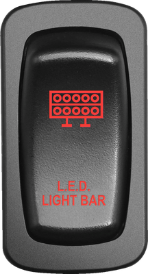 Moose Offroad Light Bar Switch - Red LLB-CAR-R for Off-Road Vehicles