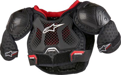 Alpinestars Youth Bionic Action Kickstart Chest Guard - Black/Red, Size 7/9, Part Number 6740624-13-7/9