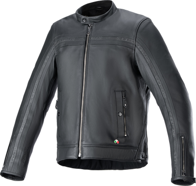 Alpinestars Dyno Leather Jacket - Black/Black - XL (Part Number: 3103924-1100-XL)