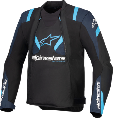 Alpinestars T-Stunt Air Jacket Black/Dark Blue/Blithe Blue XL (Part No. 3301825-1386-XL)