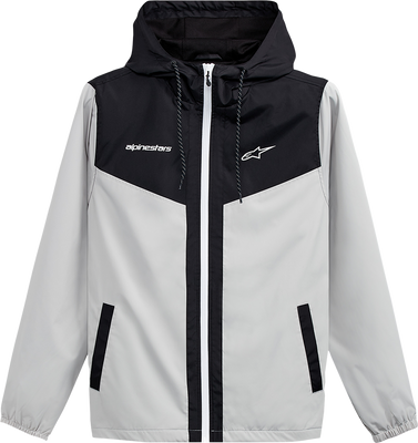 Alpinestars Plex Jacket Black/Silver 2XL - Lightweight Windbreaker with DWR Coating
