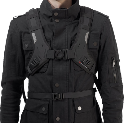 SW-MOTECH PRO Cosmo Backpack - Black and Anthracite with MOLLE System and Hydration Compatibility