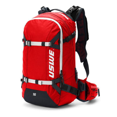 USWE Carve Winter Daypack 16L - Red | No Bounce Alpine Ski & Snowboard Backpack