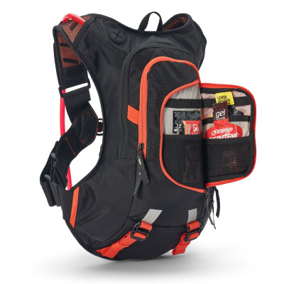 USWE Moto Hydro Hydration Pack 8L - Black and Factory Orange for Enduro and Off-Road Motorcycles