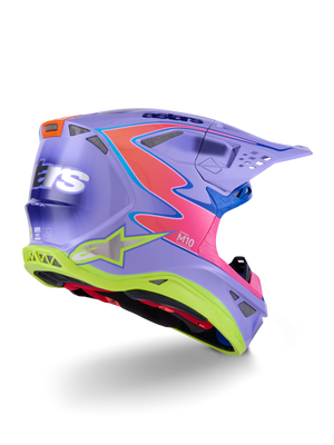 Alpinestars M10 Jett Lawrence R01 Helmet Purple/Pink Fluorescent/Yellow Fluorescent XL