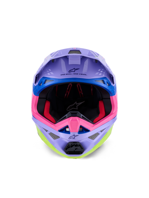 Alpinestars M10 Jett Lawrence R01 Helmet Purple/Pink Fluorescent/Yellow Fluorescent XL