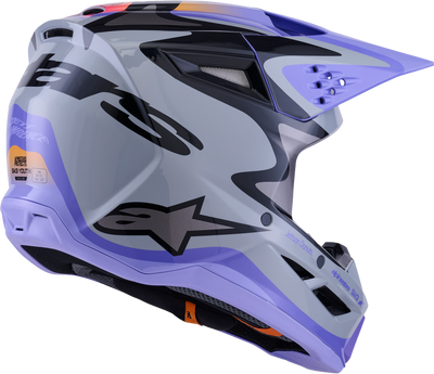 Alpinestars Jettson SM3 Youth Helmet - Gray, Purple, Black Glossy Finish
