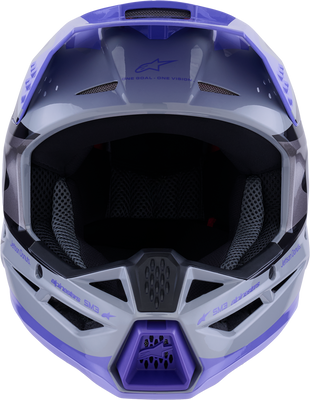 Alpinestars Jettson SM3 Helmet in Grey, Purple, and Black Glossy - Size XXL